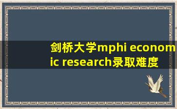 剑桥大学mphi economic research录取难度